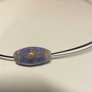 Five strand lamp work necklace